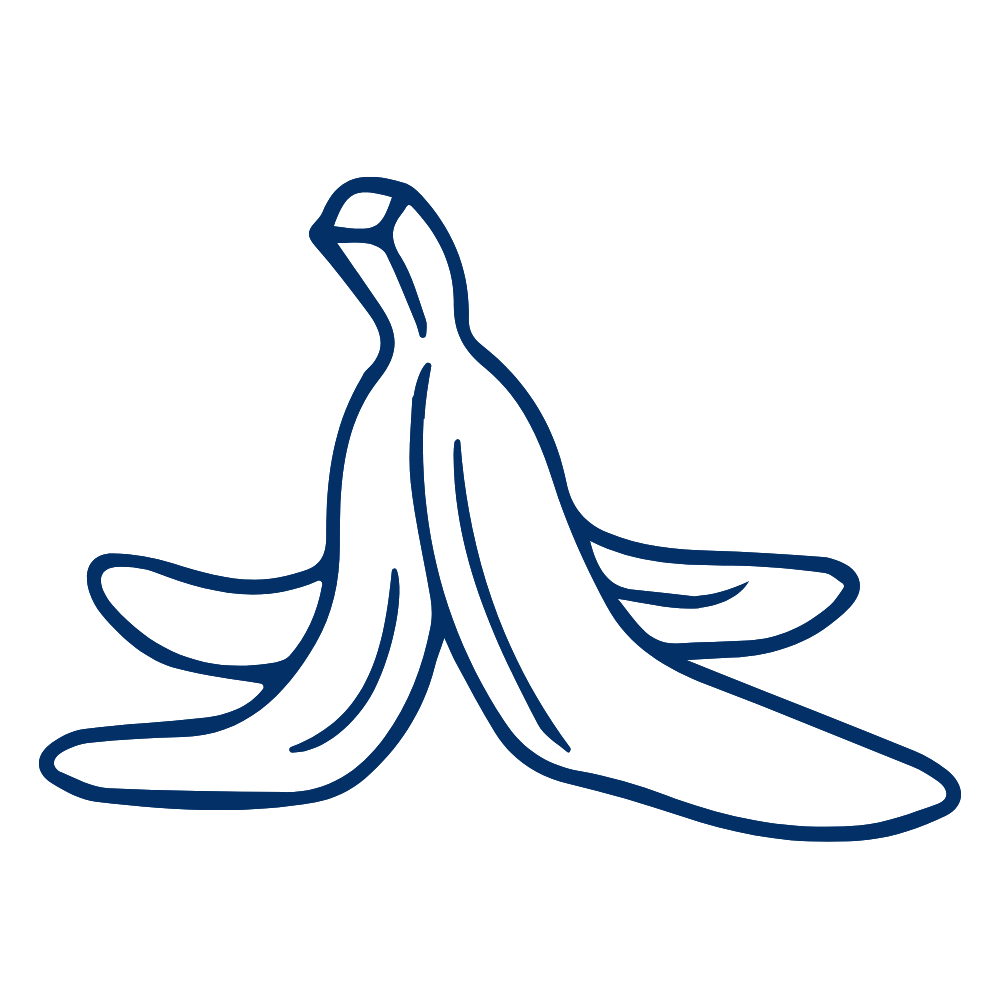 An icon of a banana peel