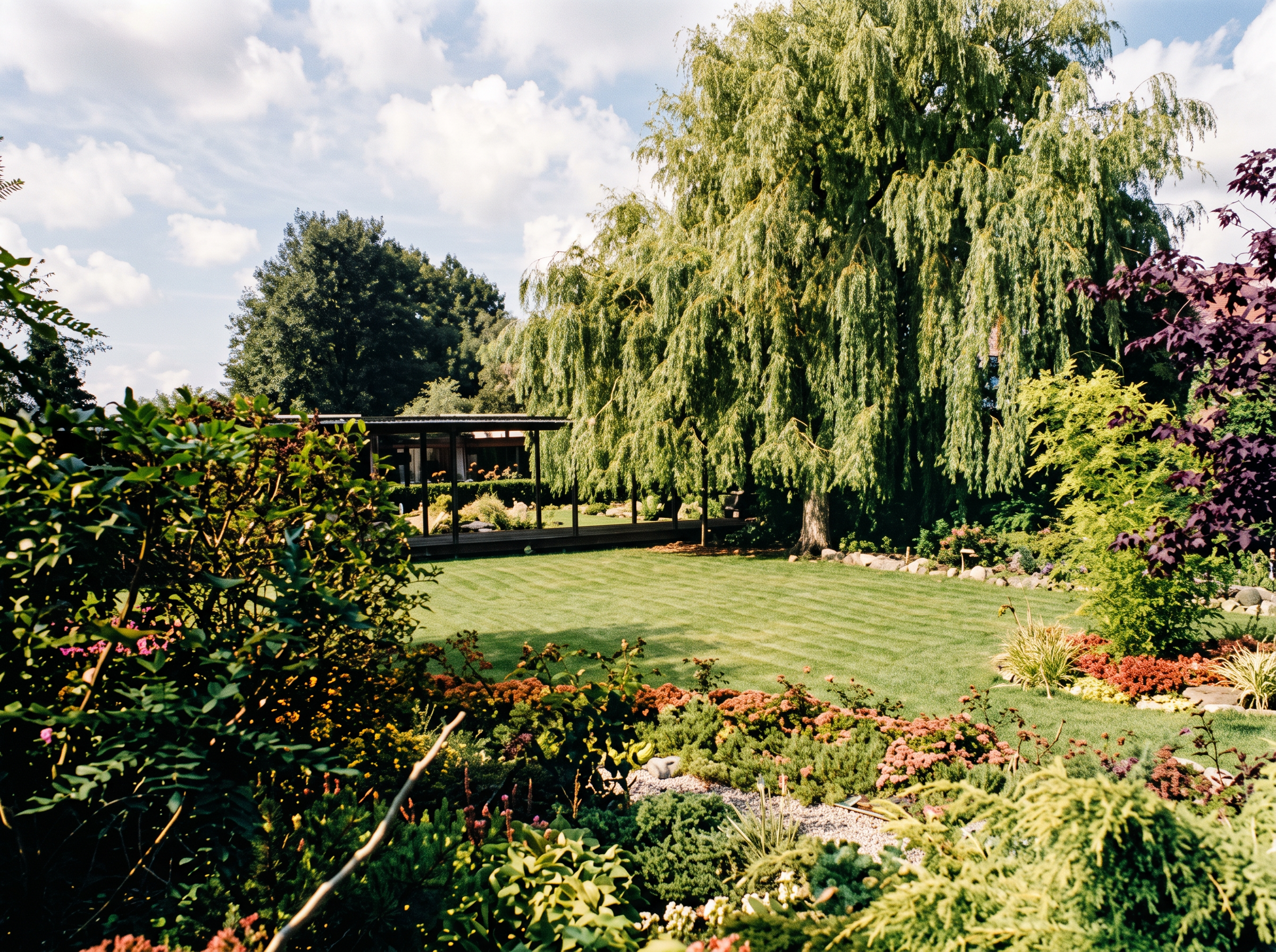 A refined high resolution version of the gardens at Jersey Pottery in the 1980s