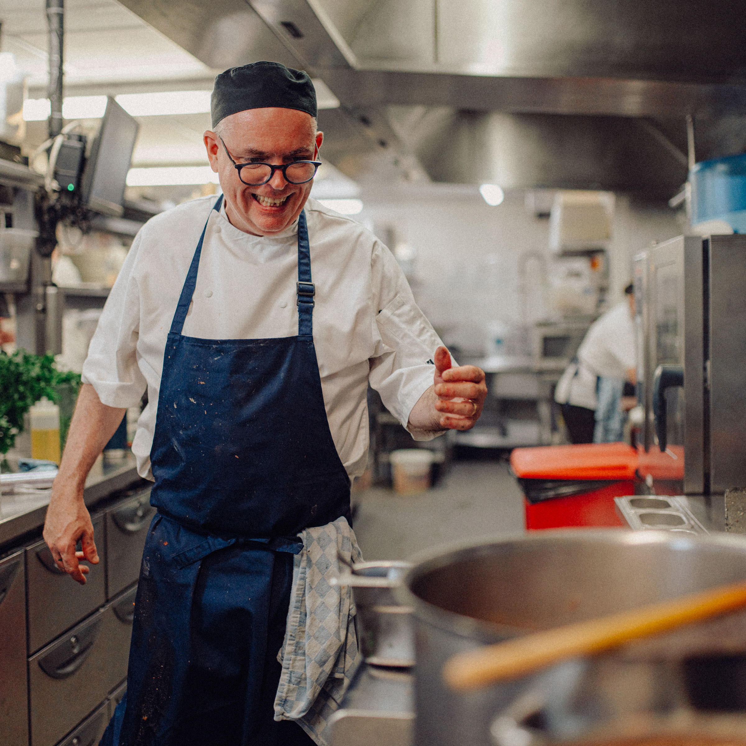 The Executive Head Chef surveys the kitchen