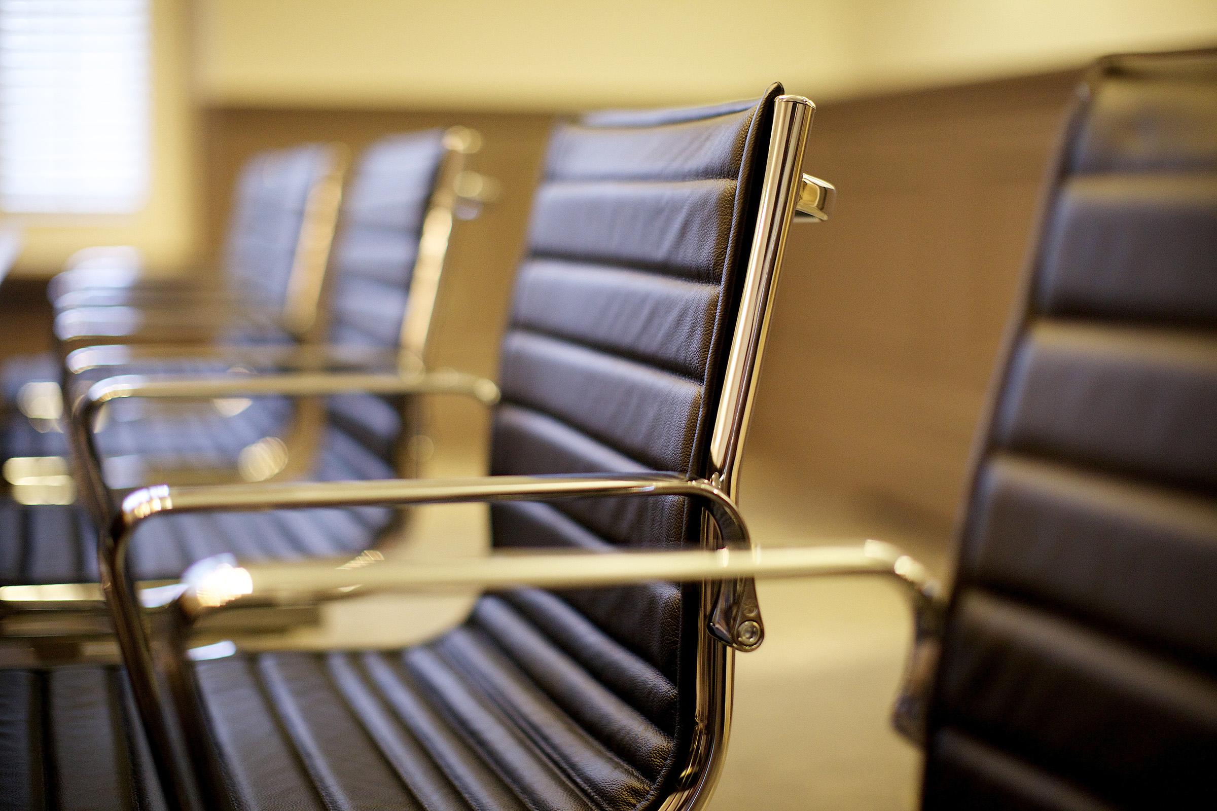 Leather boardroom chairs