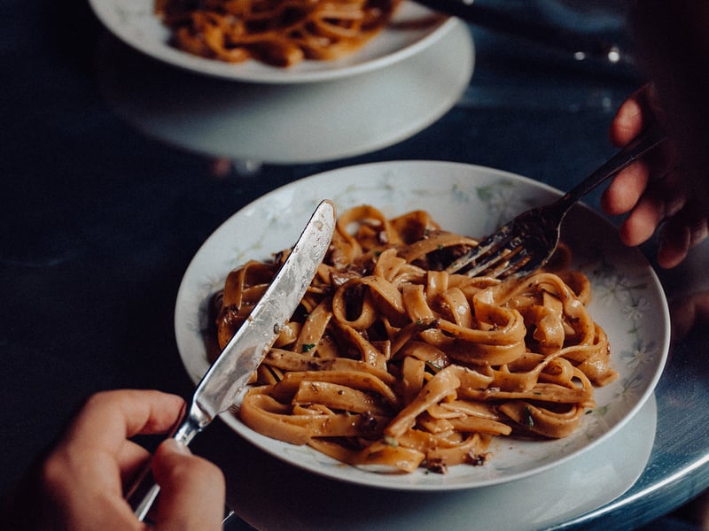 Pasta dishes at The Old Vic