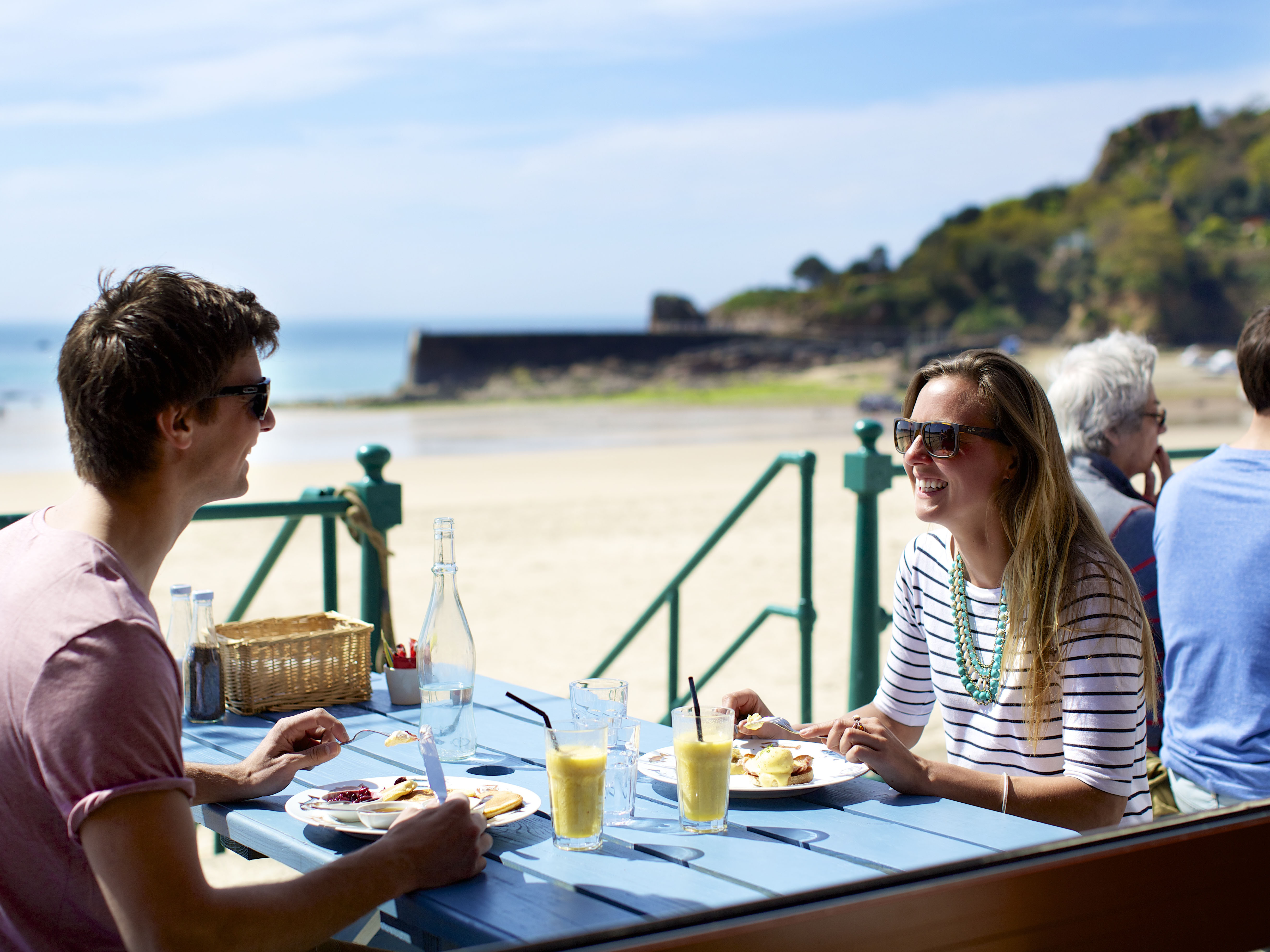 Guests enjoy the terrace at Crab Shack West, circa 2013
