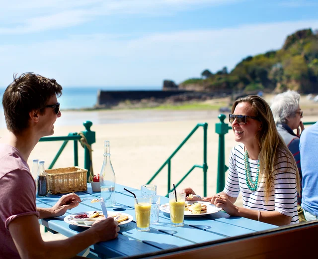 Guests enjoy the terrace at Crab Shack West, circa 2013