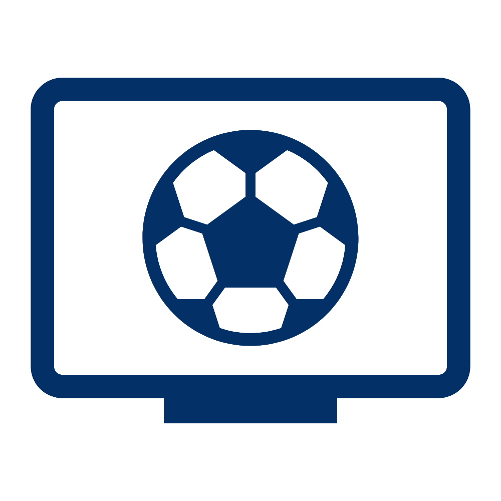 An icon of a football on a TV screen
