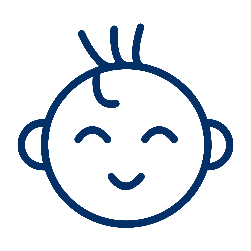 An icon of a baby or young child