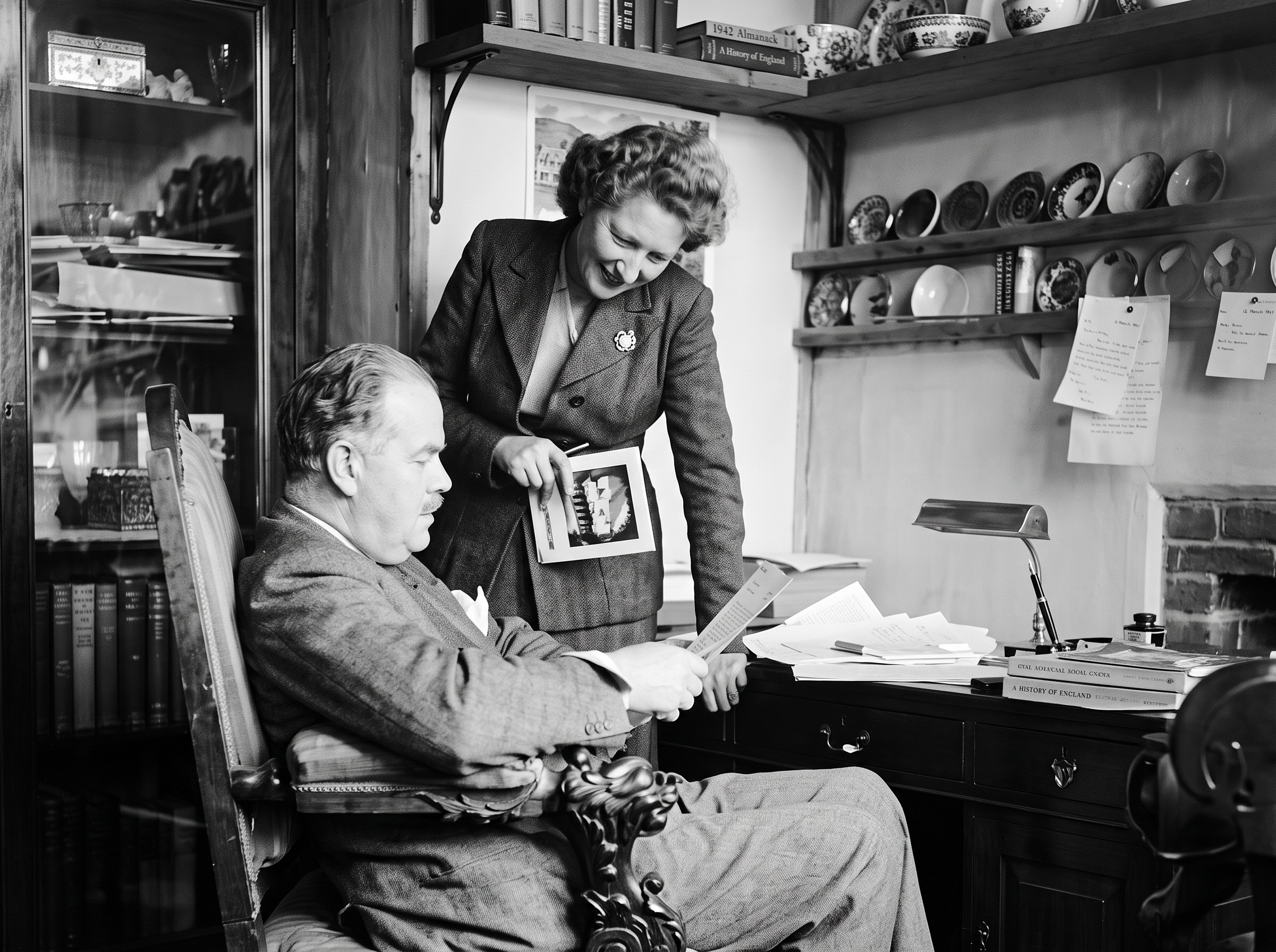 A refined high resolution version of an original 1940s image of William Potter