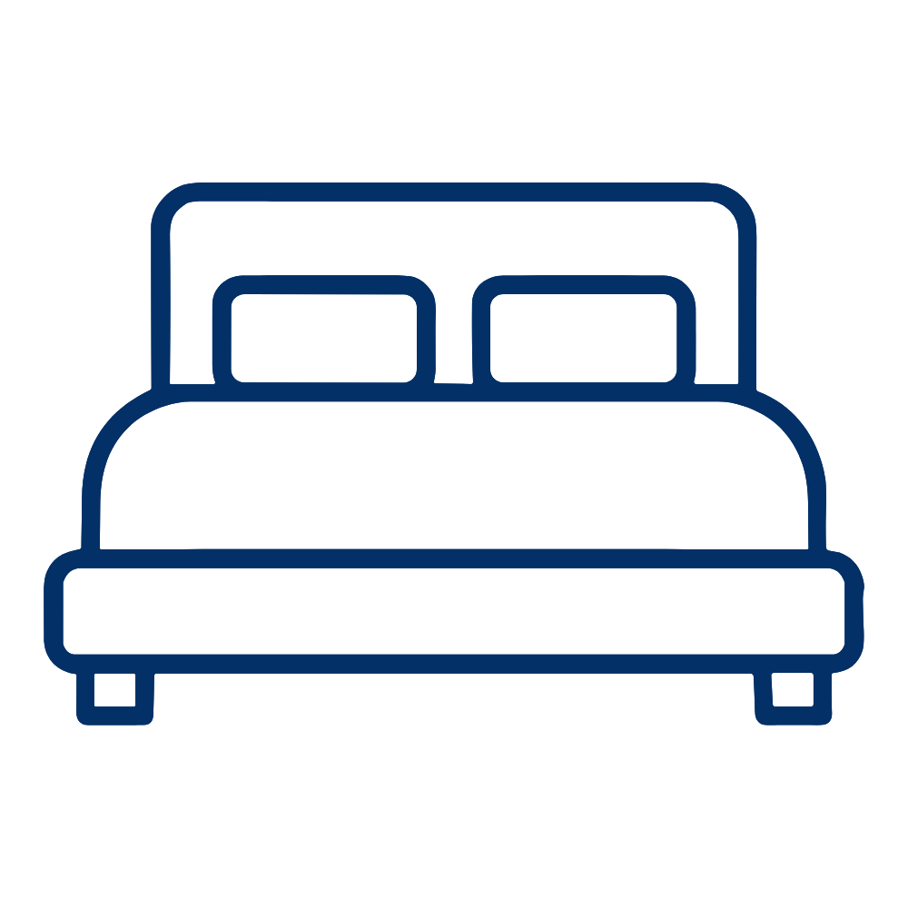 An icon of a double bed