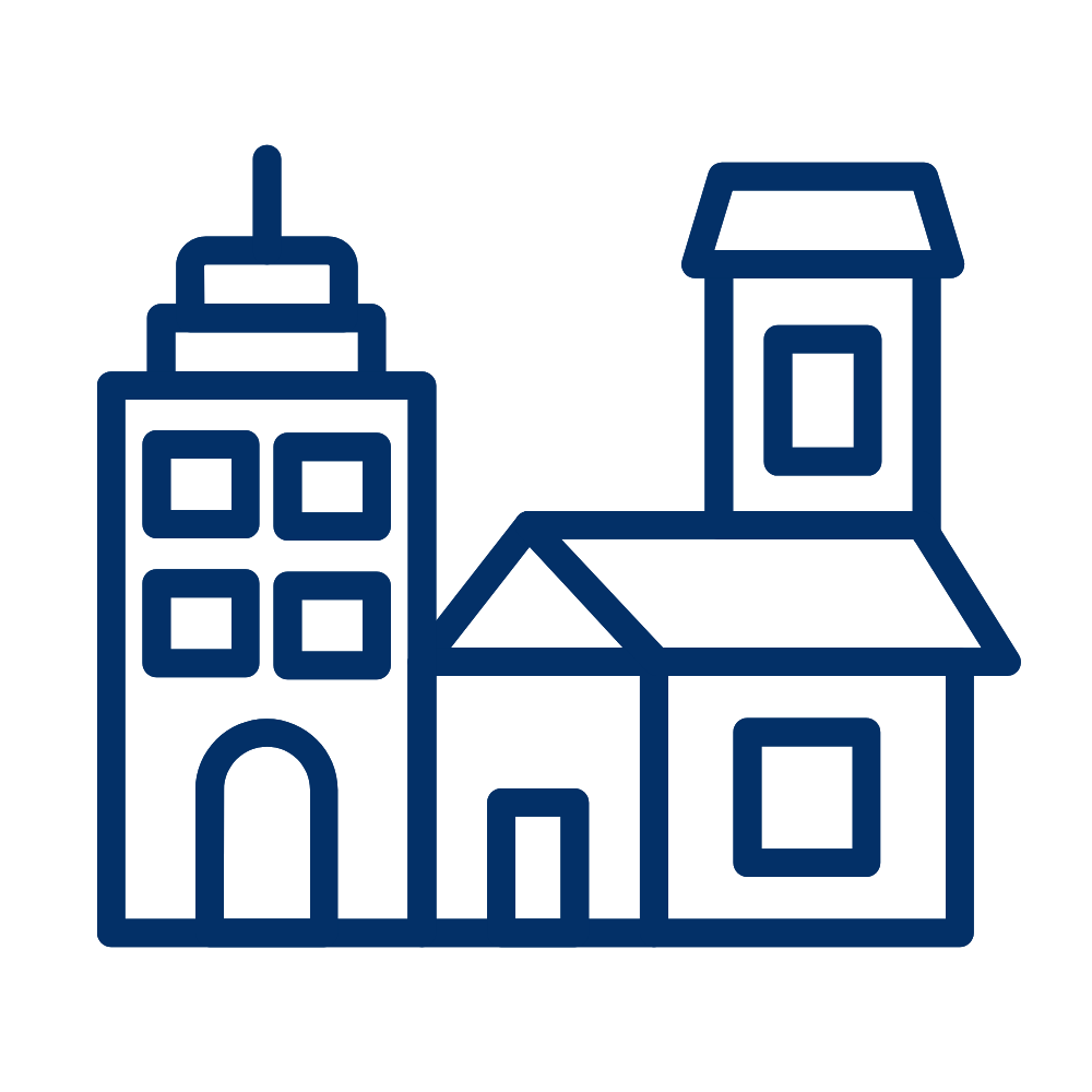 An icon of a town centre